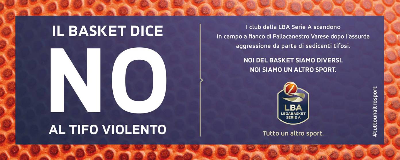 Il basket dice NO al tifo violento