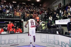 Coach Lele Molin e Jordan Parks dopo la vittoria al PalaVerde